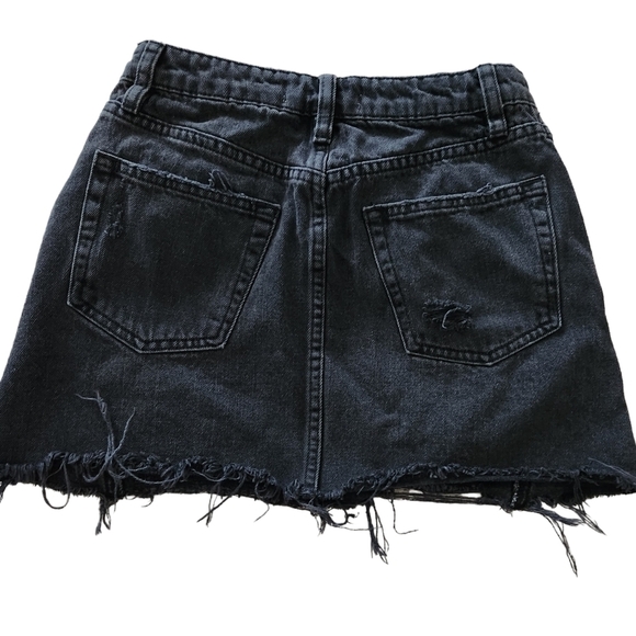 We The Free Distressed Denim A-Line Mini Skirt - Picture 5 of 6